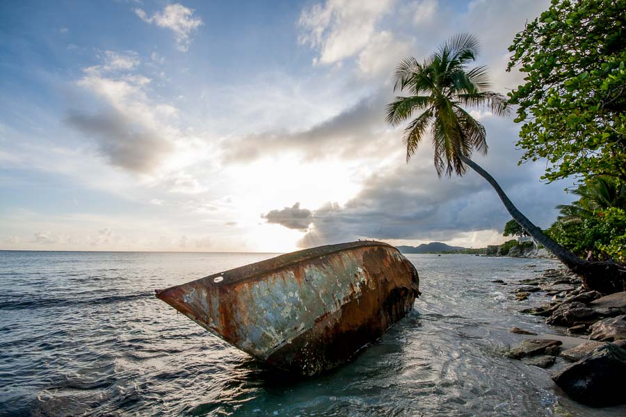 A wreck on the coast of Vieques