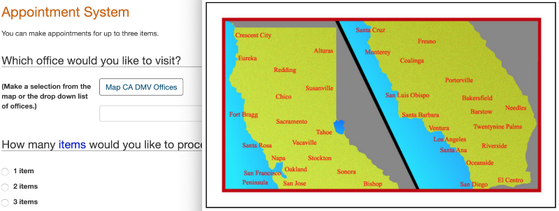 CA DMV Map 