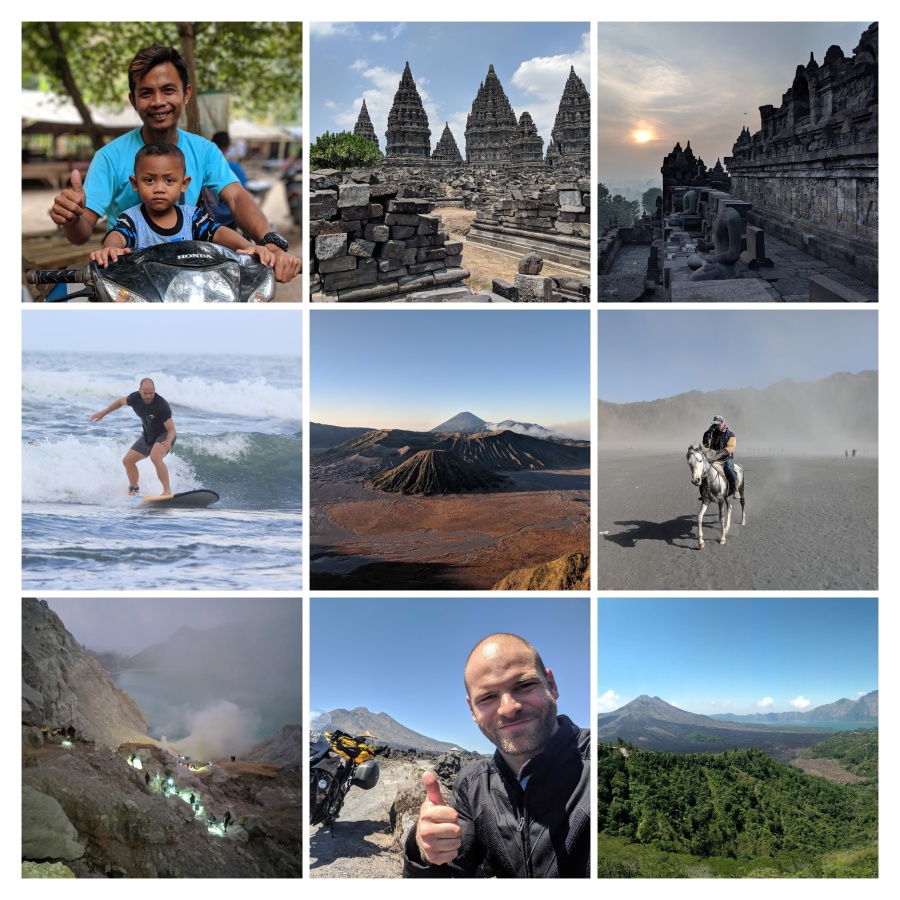 A collage of photos from Indonesia