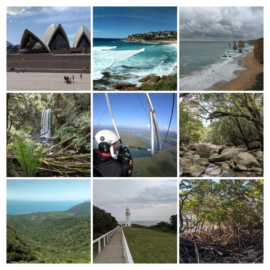 Collage of photos from Australia