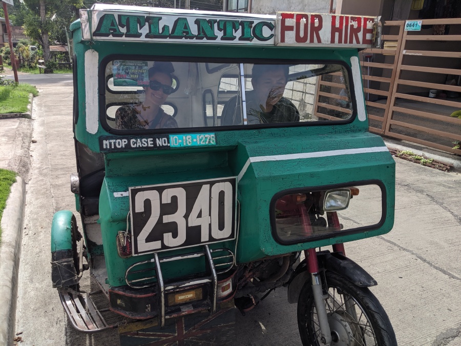 This tricycle was not going to make it up the hill to the Bohol Deaf Academy