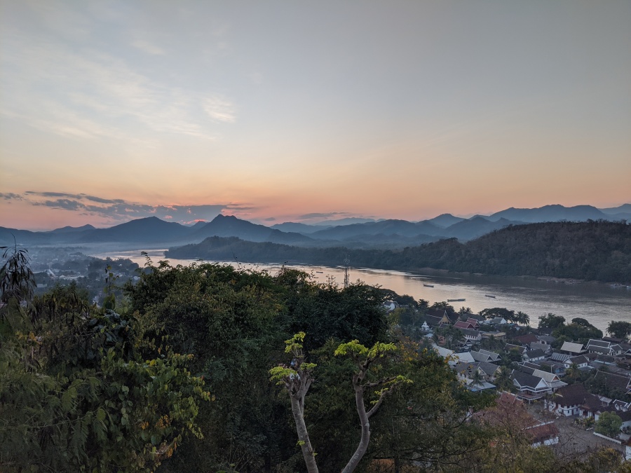 Sunset over Luang Prabang, as seen from Phousi Hill