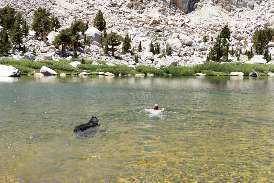 Pimby and I went swimming every day