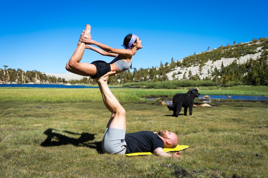 Acro Yoga at Long Lake