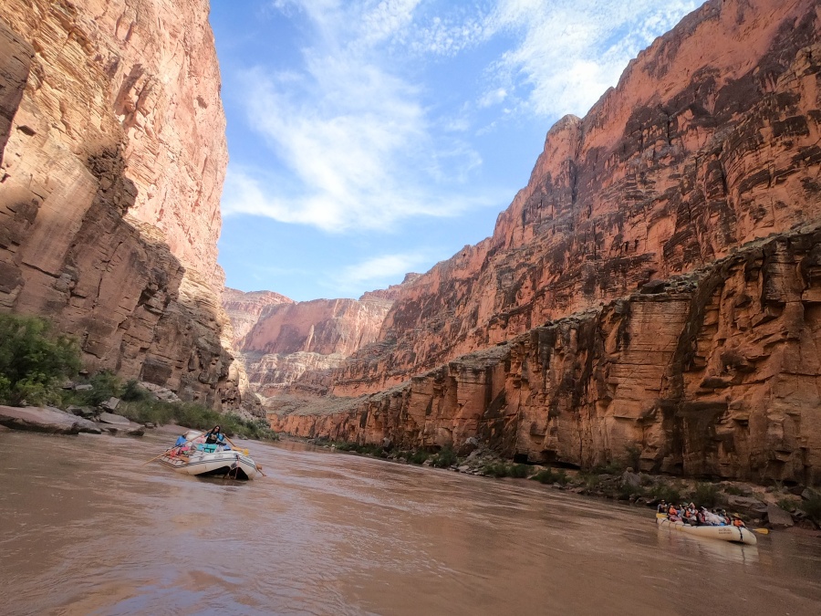 Rafts on the Colorado river