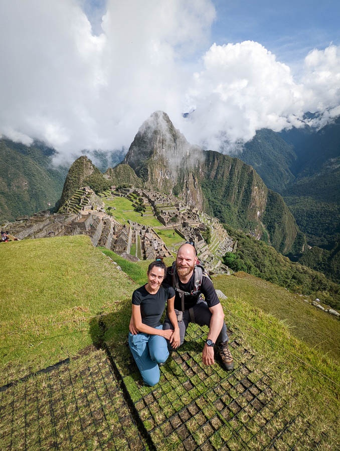 Krystof and Stephanie at Machu Picchu
