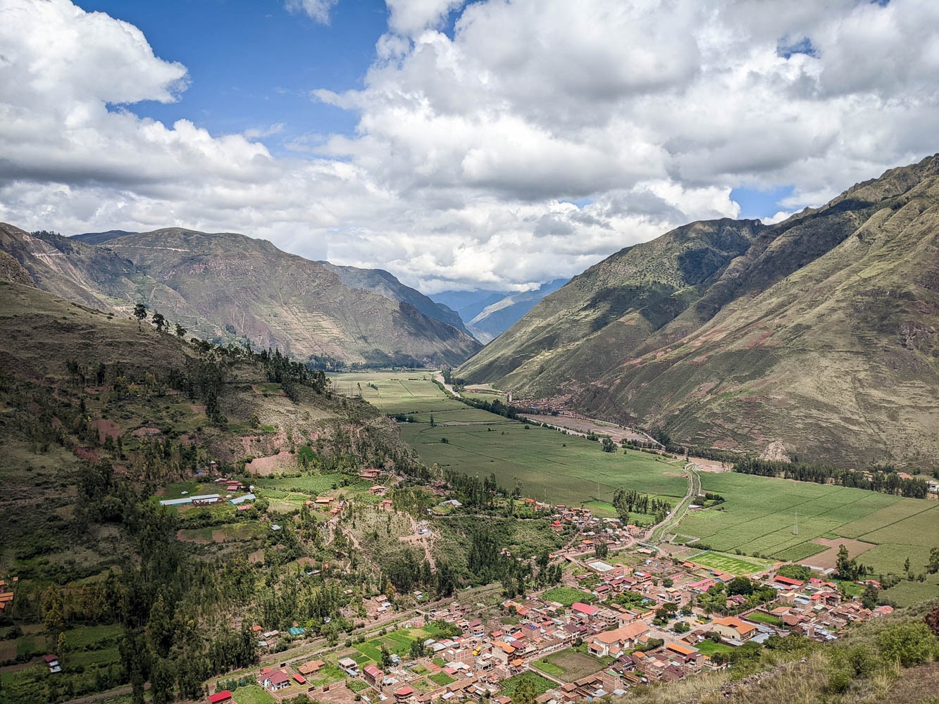 Urubamba River valley. Pisac is just out of sight to the right.
