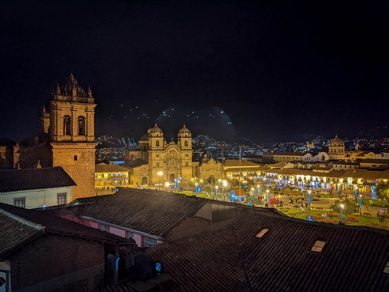 Plaza de Armas at night