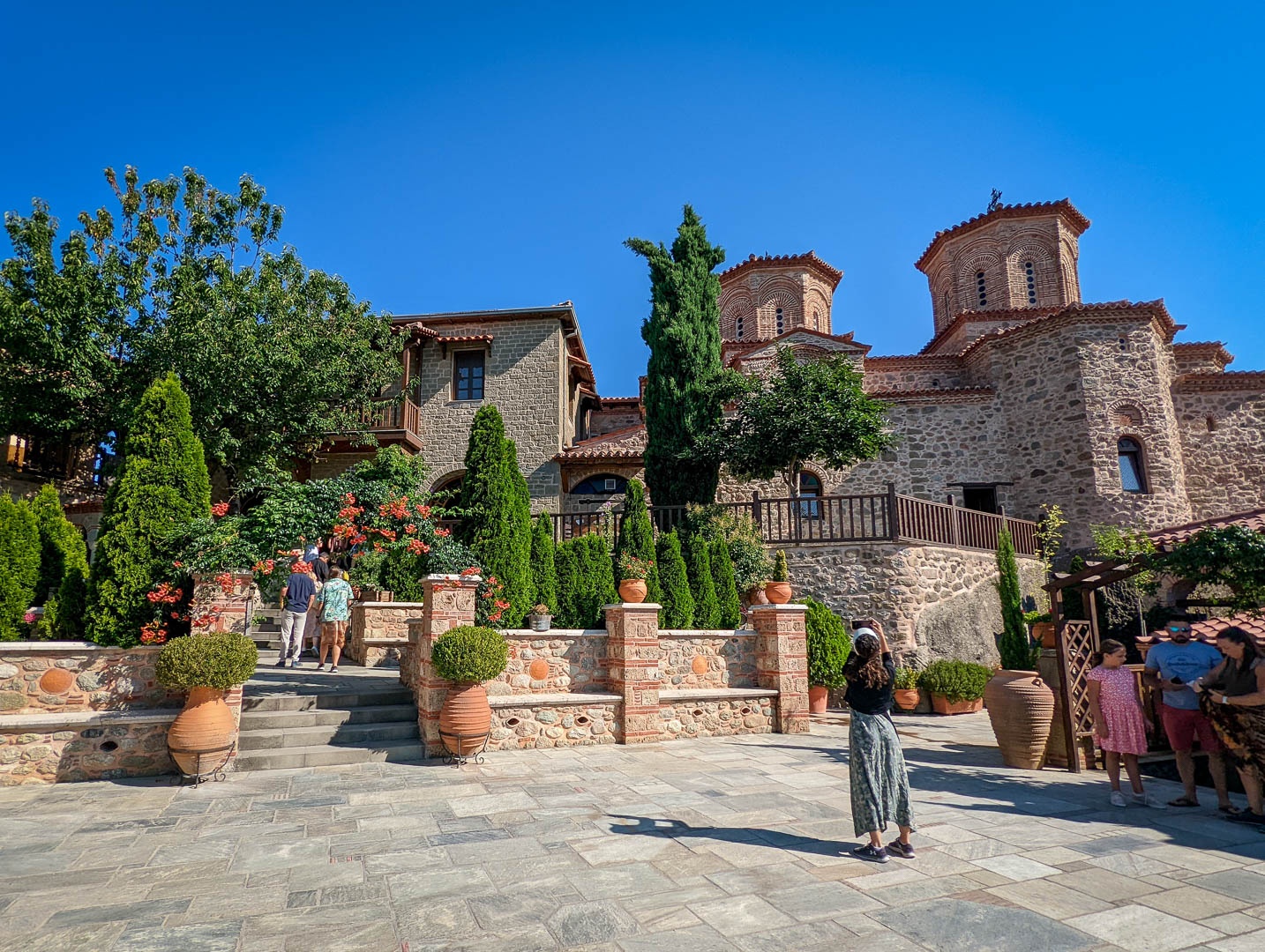 A monastery courtyard.