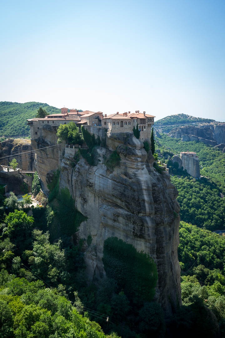 Retreating from the violence of others to a hermit's life on top of a cliff worked out OK for the monk's who founded Meteora.